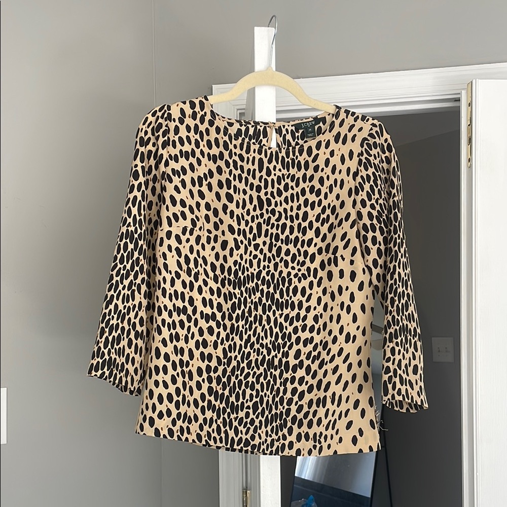 J Crew Factory Leopard Print Women's Top